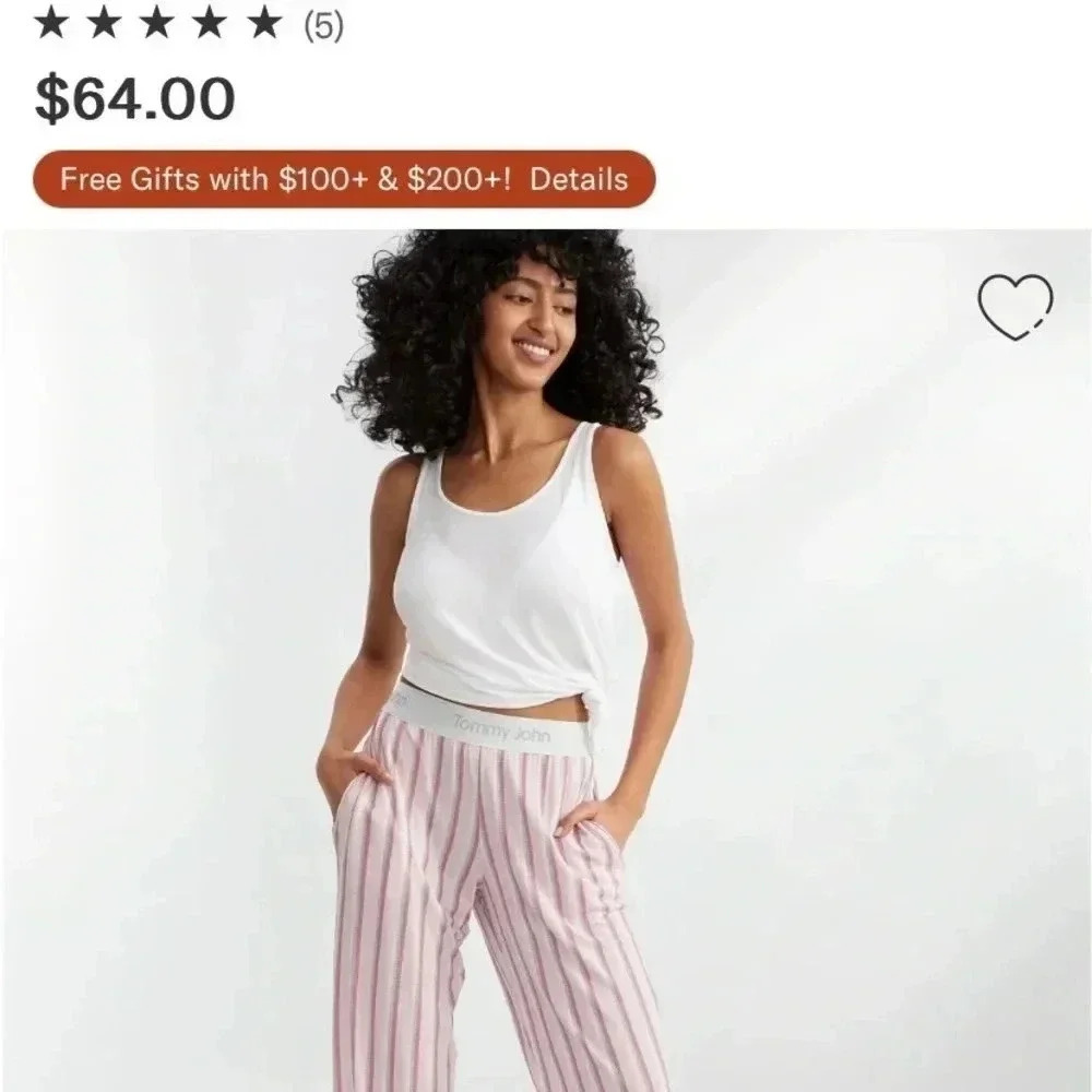 Tommy John lounge pants. Red with white stripe women’s small